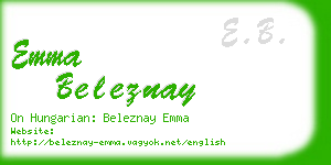 emma beleznay business card